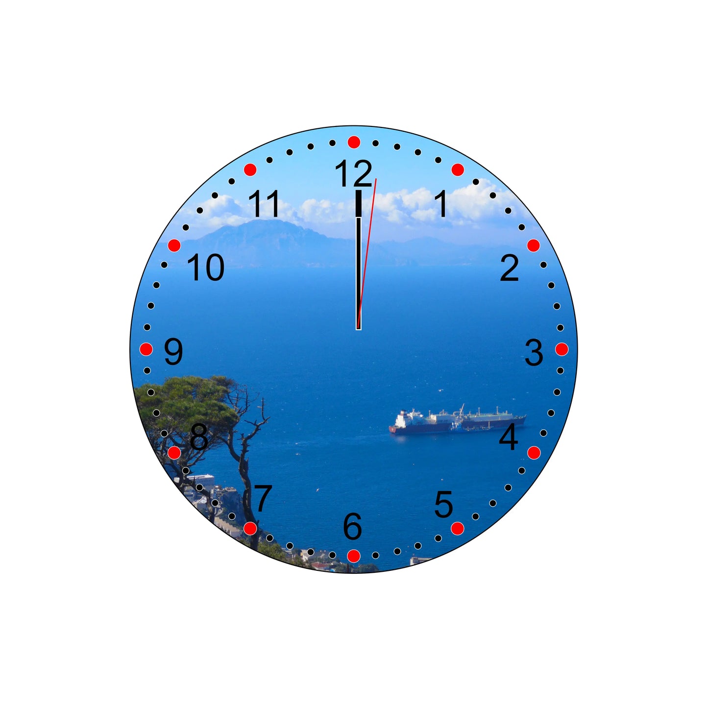 Personalized Tempered Glass Wall Clock : Timeless Memories Print Wizard